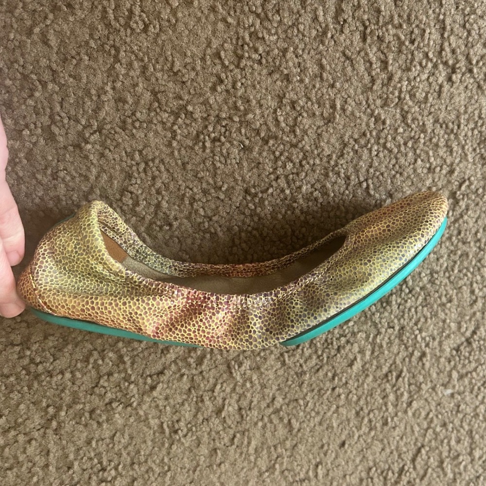 Tieks Toscani rare Womens 7 Pebbled Leather Foldable Ballet Flats - Picture 7 of 13